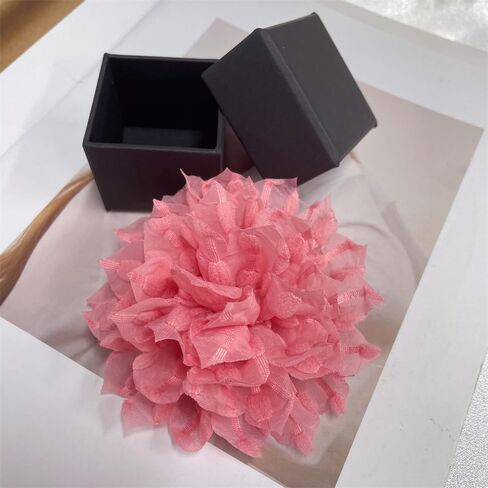 Dainty Lace Flower Large Brooch Lapel Pins Handmade Fabric Sunflower Brooches Pin Classic for Women Wedding Party Dance Banquet Dress Suit Clothes Accessories Jewelry Gifts 110mm in Saudi Arabia