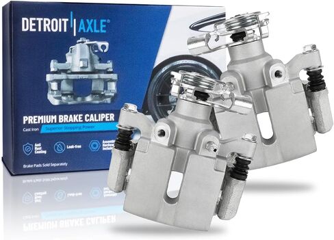 Detroit Axle - 2pc Rear Brake Calipers for 04-12 Chevy Malibu 05-08 Cobalt 05-10 Pontiac G6 Disc Brake Calipers w/Brackets 2005 2006 2007 2008 Replacement Assembly in Saudi Arabia