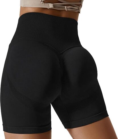 Workout Shorts Women Tummy Control High Waisted Scrunch Butt Lifting Gym Seamless Booty Biker Shorts for Yoga Sports in Saudi Arabia