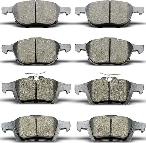 D1044 D1095 Front Rear Ceramic Brake Pads Set Fit For 2013-2016 Ford Escape, For 2012-2018 Focus,For 2005-2013 Mazda 3,For 2006-2015 Mazda 5, For 2007-2013 for Volvo C30 C70 S40 V50 in Saudi Arabia
