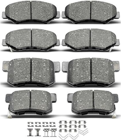 D537 D914 8pcs Ceramic Front Rear Brake Pads With Clips Fit For 2013-2015 For Acura ILX,2012-2015 For Honda Civic,2003-2007 For Honda For Accord in Saudi Arabia