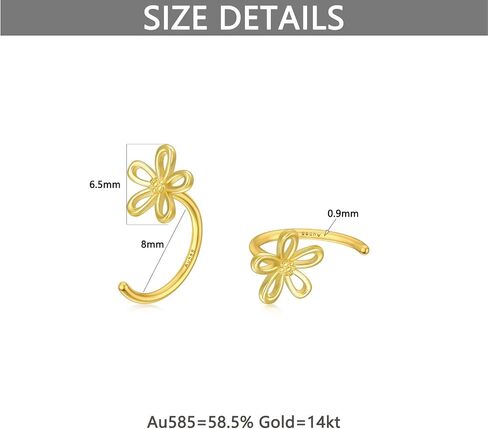 أقراط صلب 14K ذهبية HAGGIE HOUP OPAL/Butterfly/Infinity/Heart/Cross/Triangle/Lightning/Daisy Cute Hug Hup أقراط للنساء هدية مجوهرات راقية كل يوم لها in Kuwait