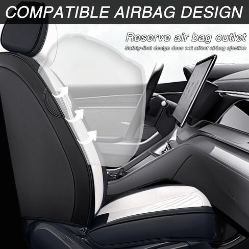 Car Seat Covers for Hyundai Elantra 1999-2025, Premium Nappa Leather Waterproof & Anti-Slip, Full Coverage Customized fit Hyundai Elantra Seat Covers Full Set (5 Seats Standard,Black-Gray) in Saudi Arabia