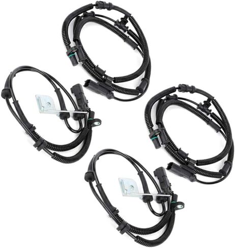 CCIYU 4PCS Front+الخلفية الخلفية اليسرى مستشعر سرعة ABS ملاءمة للفترة 2012-2016 لـ Chrysler Town and Country ، 2012-2017 لـ Dodge Grand Caravan ، 12-15 لـ RAM C/V يحل محل ALS2381 ALS2382 in Saudi Arabia