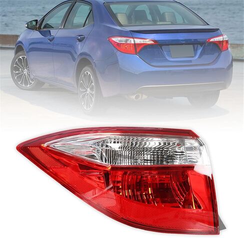 Red Clear Tail Light Signal Lamp Outer Driver Side Replacement for 2014-2016 Corolla in Saudi Arabia