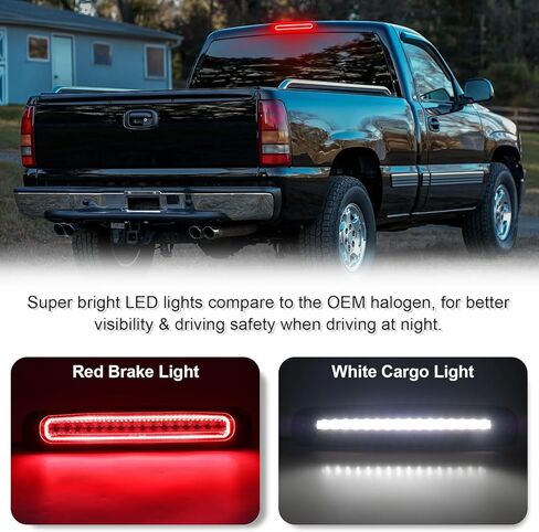LED 3RD BRAKE LIGHT بديل لعام 1999-2006 Silverado Sierra 1500 2500 3500 HD High Mount Stop Third Brake Light & Cargo Light in Kuwait