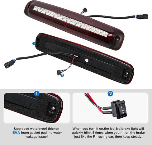 LED 3RD BRAKE LIGHT بديل لعام 1999-2006 Silverado Sierra 1500 2500 3500 HD High Mount Stop Third Brake Light & Cargo Light in Kuwait