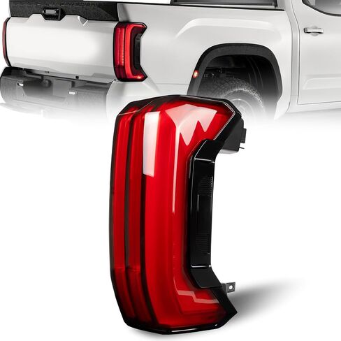 LED Tail Light Assembly متوافق مع 2022 2023 2024 Toyota Tundra 3-Pin غير متتابع المصباح الخلفي الخلفي الخلفي بدون استبدال مفتاح الباب الخلفي 81550-0C130 (جانب الركاب الأيمن) in Saudi Arabia