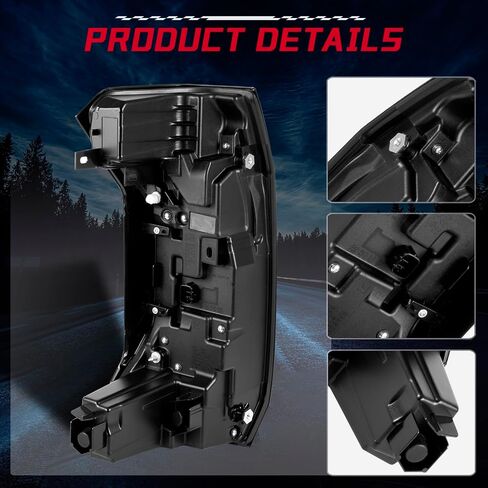 LED Tail Light Assembly متوافق مع 2022 2023 2024 Toyota Tundra 3-Pin غير متتابع المصباح الخلفي الخلفي الخلفي بدون استبدال مفتاح الباب الخلفي 81550-0C130 (جانب الركاب الأيمن) in Saudi Arabia