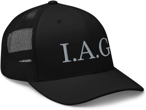 IAG Silver Trucker Hat Mid Crown Curved Bill Ivan Archivaldo Guzman Chapito JGL 701 Cap in Saudi Arabia