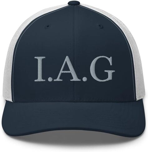 IAG Silver Trucker Hat Mid Crown Curved Bill Ivan Archivaldo Guzman Chapito JGL 701 Cap in Saudi Arabia