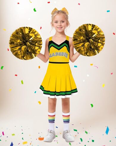 زي المشجع للفتيات ملابس التشجيع للأطفال في فيلم الهالوين مع جورب ربطة عنق بوم in Kuwait