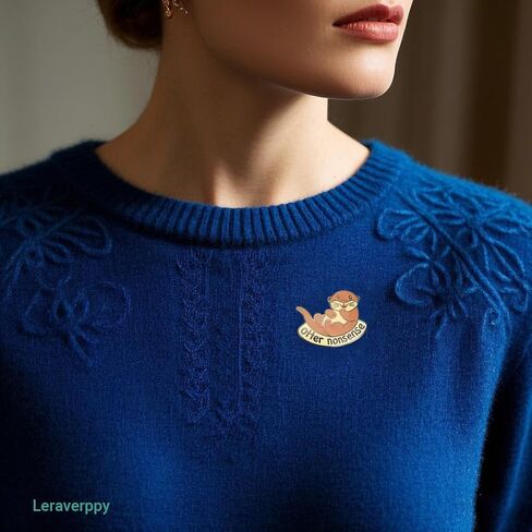 Enamel Pin,Otter Nonsense Lapel Pin,Cute Cartoon Badge,Funny Animal Brooch,Gift For Teens Friends Family Students Teachers,DIY Decor,Canvas Bag Backpack Denim Jacket Shirt Accessory in Saudi Arabia