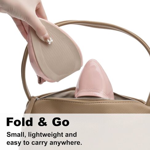 Wonderway Womens Platsable Ballet Flats ، أحذية باليه مسطحة مريحة in Saudi Arabia