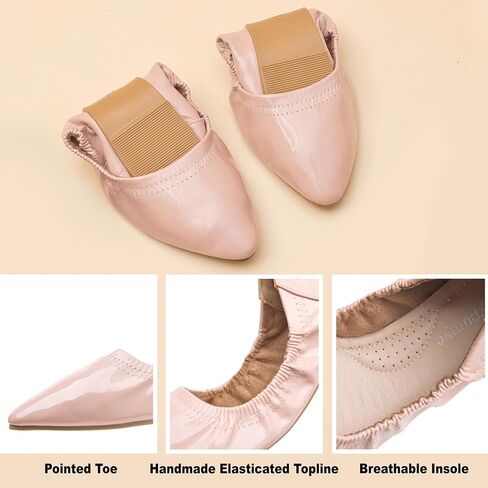 Wonderway Womens Platsable Ballet Flats ، أحذية باليه مسطحة مريحة in Saudi Arabia