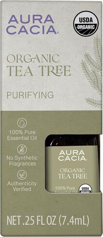 Aura Cacia Organic Tea Tree Oils ، 0.25 FZ in Saudi Arabia