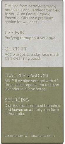 Aura Cacia Organic Tea Tree Oils ، 0.25 FZ in Saudi Arabia