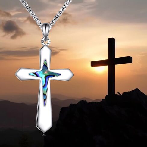 Gothic Sword Necklace 925 Sterling Silver Peace Sign Pendant Wings Jewelry Birthday Gift for Men Women in Saudi Arabia