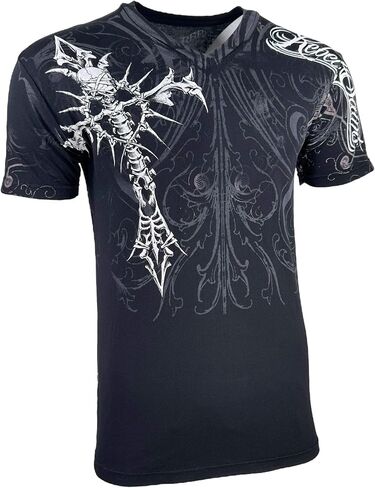 Rebel Saint by Affliction Men's T-Shirt Fracture in Saudi Arabia