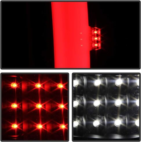 ACANII - For 2007-2013 Chevy Silverado 1500 2500 3500 Black Housing Sequentia Full LED Tube Tail Lights Brake Lamps in Saudi Arabia