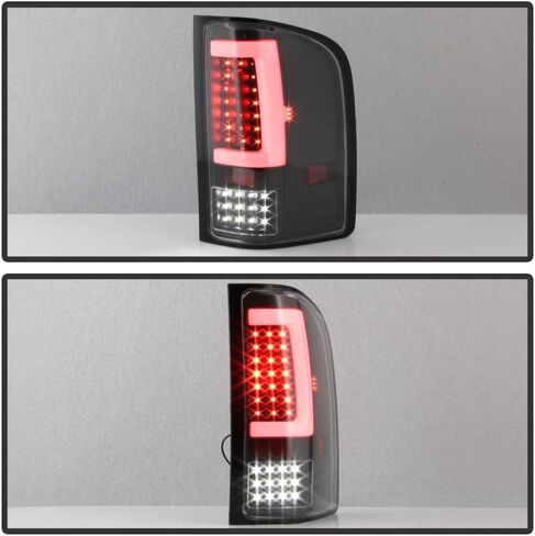 ACANII - For 2007-2013 Chevy Silverado 1500 2500 3500 Black Housing Sequentia Full LED Tube Tail Lights Brake Lamps in Saudi Arabia