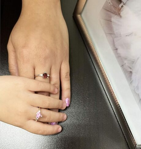 CloseOutwarehouse Cubic Zirconia Heart Promise Ring Sterling Silver (خيارات الألوان ، الحجم 3-15) in Kuwait