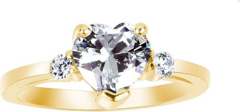 CloseOutwarehouse Cubic Zirconia Heart Promise Ring Sterling Silver (خيارات الألوان ، الحجم 3-15) in Kuwait