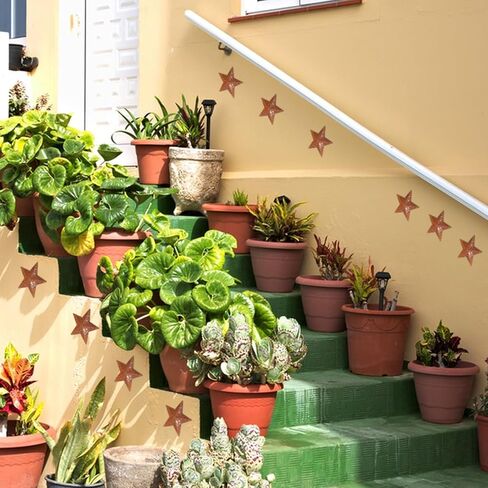 30pcs النجوم المعدنية الصدئة للحرف اليدوية ، النجمة العتيقة البدائية 3 أحجام 3D TIN Star لـ DIY Crafts Vintage Home Farmhouse Wall Decor in Saudi Arabia