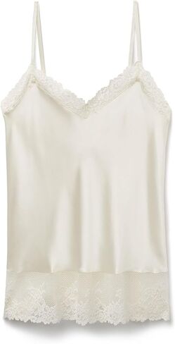 Woman's Pretty Flowers Thin Strap Silk Tank Top in Saudi Arabia