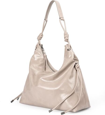 Soft Hobo Bag for Women Large Capacity Travel Designer Shoulder Purse with Knotted Adjustable Strap in Kuwait