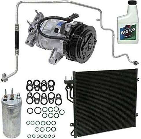 A/C Compressor Kit with Condenser - Compatible with 2002-2005 Jeep Liberty 3.7L V6 VIN K in Saudi Arabia