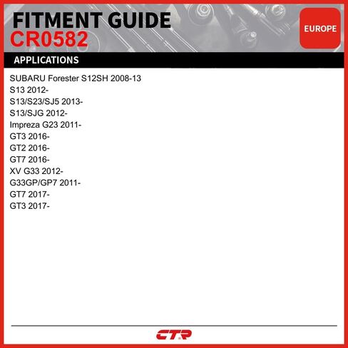 CTR CR0582 [OE SORPLIRE] نهاية قضيب ربط داخلي أمامي متوافق مع سيارات سوبارو-يحل محل 34160-SC020 ، 34160-FL00A ، EV800982 in Saudi Arabia