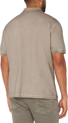 Liverpool Men's Short Sleeve Distressed Rib Polo in Saudi Arabia