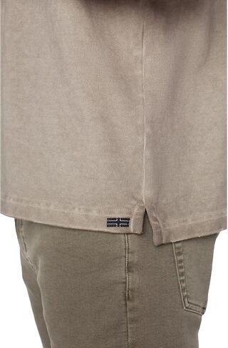 Liverpool Men's Short Sleeve Distressed Rib Polo in Saudi Arabia