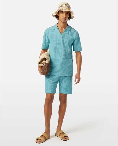 بولو terrycloth المريح في جاكارد كوتون in Kuwait