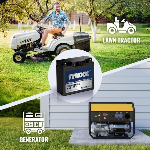 TYKOOL 12180-G LiFePO4 Lithium Generator Starting Battery, 360CCA,8Ah,Built in BMS,Compatible with portable gas generator,outdoor gas generator,Replacement for lead acid battery 12v18AH in Kuwait