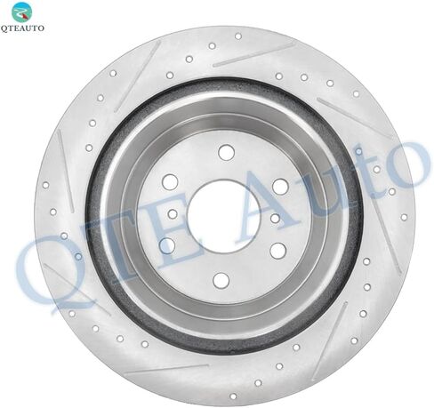 PM Auto Rear Drilled Slotted Disc Brake Rotors Replacement For 2013-2018 Chevrolet Silverado 1500, Automotive Replacement Brake Rotors in Saudi Arabia