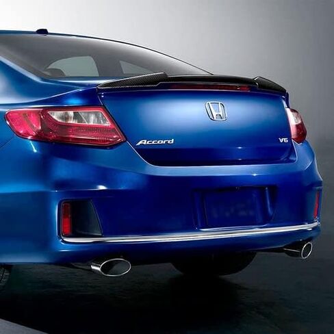 Black Real Carbon Carbon Fiber V-style strunk lid spoiler wing متوافق مع 2013-2017 Honda Accord 2DR Coupe ، 2014 2015 2015 in Saudi Arabia