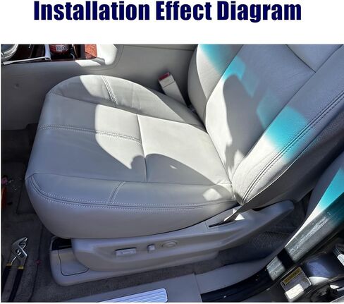 Driver and Passenger Side Bottom Seat Covers and Top Lean Back Leather Black Compatible with Chevy Silverado Suburban Avalanche GMC Sierra Tahoe Yukon 2007 2008 2009 2010 2011 2012 2013 2014 in Saudi Arabia