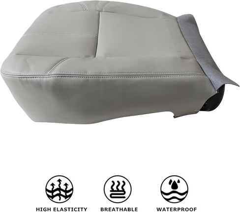 Driver and Passenger Side Bottom Seat Covers and Top Lean Back Leather Black Compatible with Chevy Silverado Suburban Avalanche GMC Sierra Tahoe Yukon 2007 2008 2009 2010 2011 2012 2013 2014 in Saudi Arabia