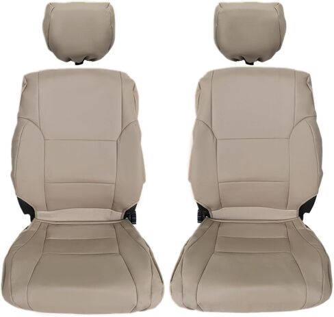 GXARTS Front Driver and Passenger Side Bottom and Top Lean Back and Headrest Replacement Leather Seat Covers Beige Tan Fit for Toyota 4Runner 1996 1997 1998 1999 2000 2001 2002 Microfiber Leather in Saudi Arabia