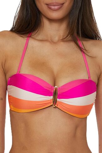 Trina Turk Women's Sunburst Bandeau Bikini Top, Adjustable, Tie Back, Swimwear Separates in Saudi Arabia