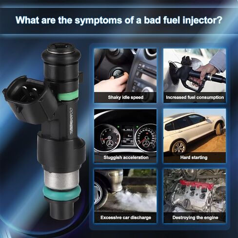 Fuel Injectors Set of 6 Compatible with Infiniti 2015 G25 2011 2012 G37 2010-2013 Replace FBY7030 16600-JK00A 12 Holes in Saudi Arabia
