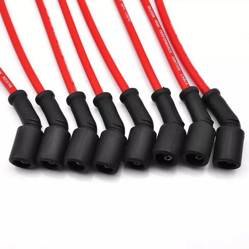 8 Pack Square Ignition Coil UF271 & Spark Plug Wire 12556893 12558693 12570553 3859078 Replacement for Chevy Avalanche Silverado 1500 2500 3500 4.8L 5.3L 6.0L 8.1L 1999-2007 in Saudi Arabia