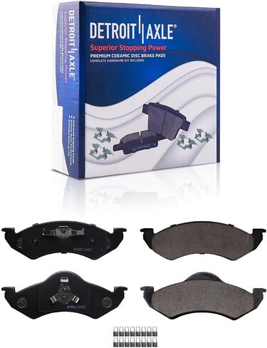 Detroit Axle - مجموعة الفرامل الأمامية لعام 2000 2001 2002 دودج داكوتا دورانغو بديل حفر ودوارات فرامل محفورة ومنصات الفرامل الخزفية in Saudi Arabia