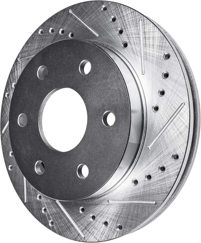 Detroit Axle - مجموعة الفرامل الأمامية لعام 2000 2001 2002 دودج داكوتا دورانغو بديل حفر ودوارات فرامل محفورة ومنصات الفرامل الخزفية in Saudi Arabia