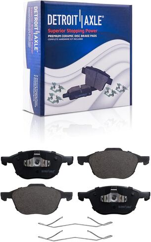 Detroit Axle - مجموعة الفرامل لـ 2.0L 05-13 MAZDA 3 BRAKE ROTORS 2005 2006 2007 2008 2008 2010 2011 2013 Ceramic Brake Pads الأمامية والخلفية in Saudi Arabia