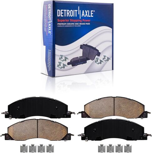 Detroit Axle - مجموعة الفرامل لعام 2009 2010 2011-2018 دودج رام 2500 3500 دوارات الفرامل 2012 2013 2014 2015 2016 منصات الفرامل السيراميك الاستبدال الأمامي والخلفي: 14.17 بوصة أمامي و 14.09 بوصة الدوار الخلفي in Saudi Arabia