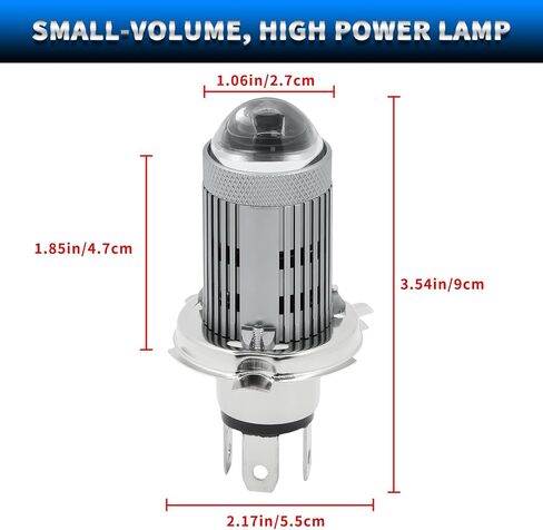 H4 Light Motorcycle Light Light Super Bright High Beam 6000K Low Beam 3000K ، 32W Clop and Play Amber and White ، Pack of 1 in Saudi Arabia