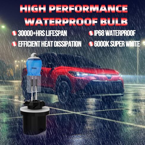 Fog Light Bulbs Fit For Hyundai Santa Fe 2002-2012,881 High Performance Fog Lights Halogen Light Bulb, 6000K White Light, Pack of 2 in Kuwait